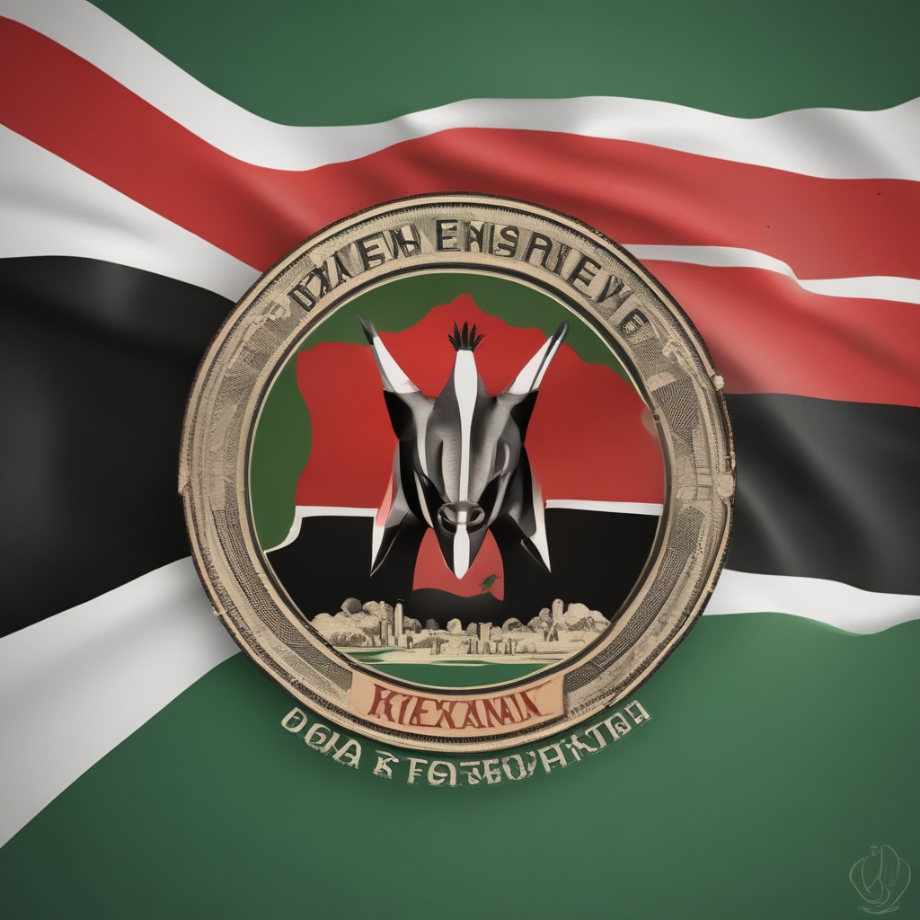 Kenyan flag with currency label